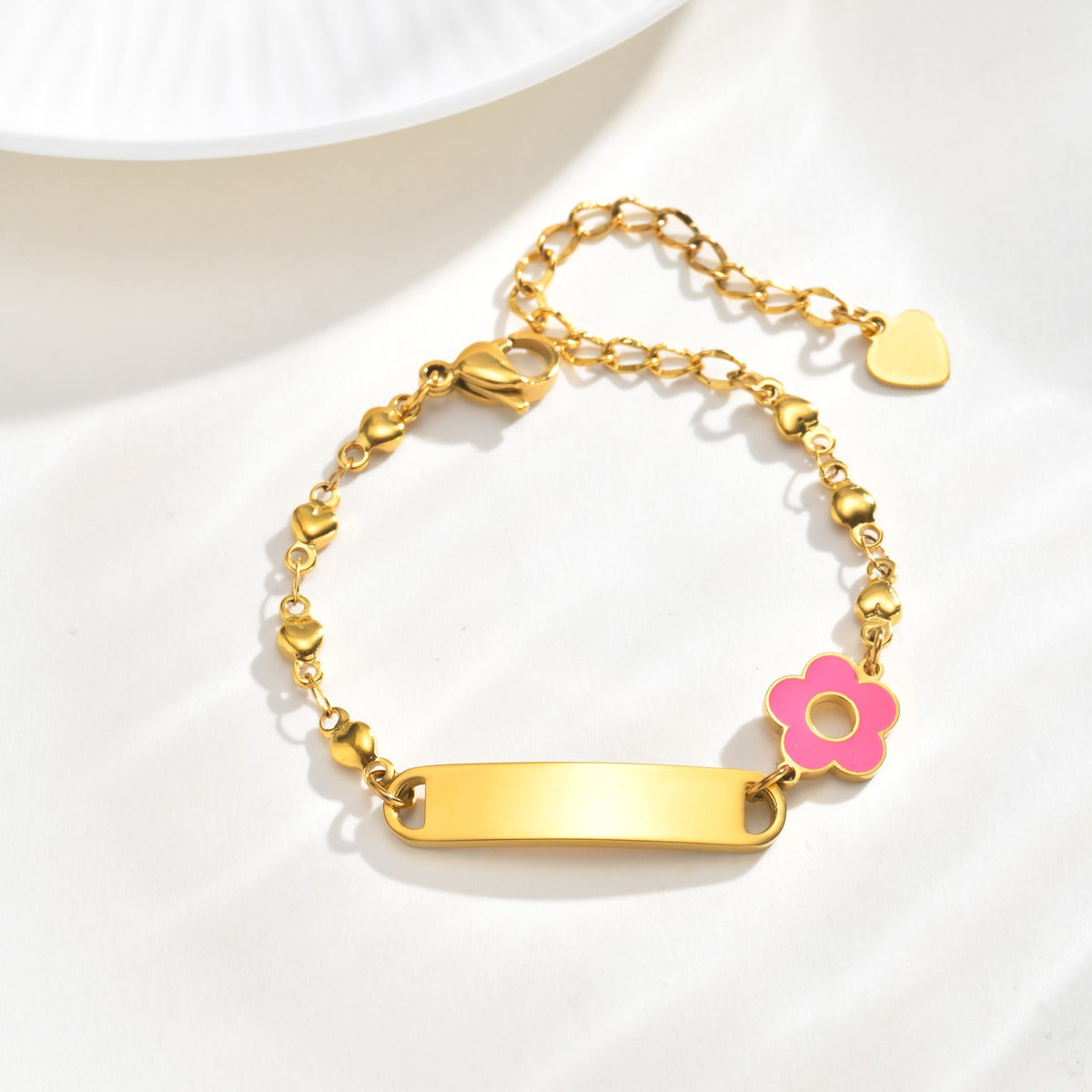 Heart Flower Stainless Steel Bracelet