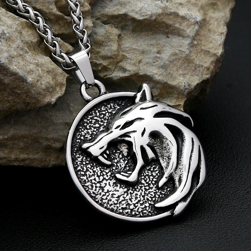 Vintage Viking Wolf Stainless Steel Men's Ring