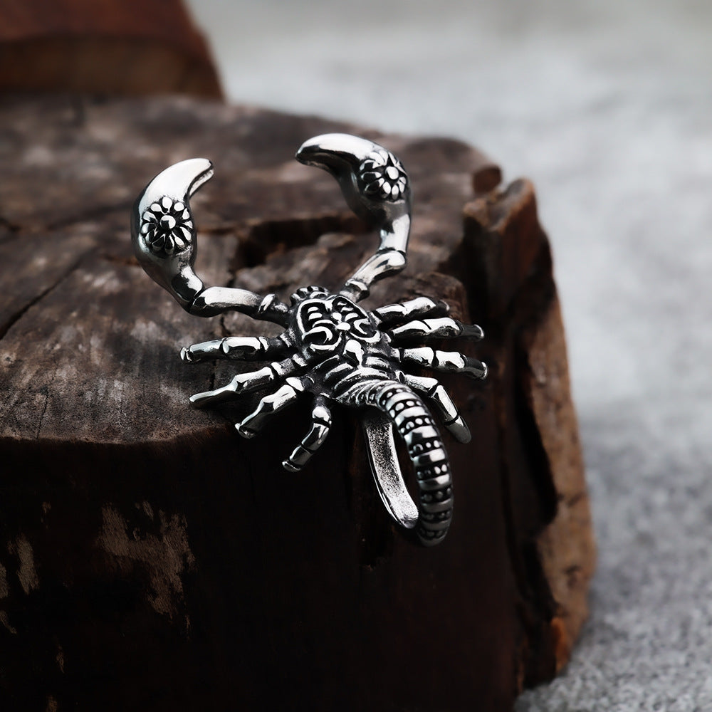 Vintage Scorpion Stainless Steel Men's Pendant Necklace
