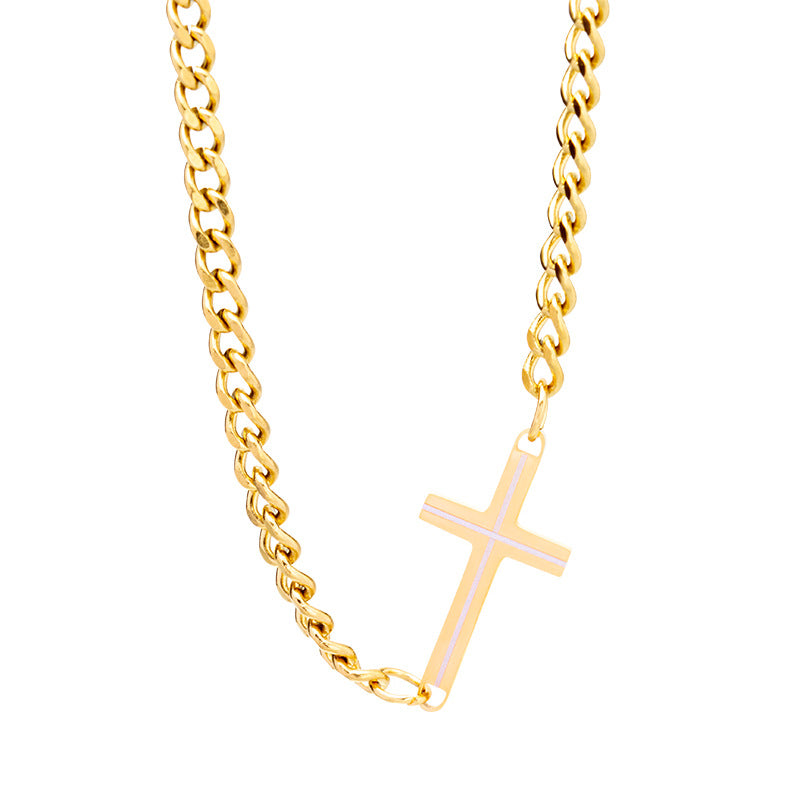 Joker Cross Titanium Necklace Pendant for Men by Planderful Collection