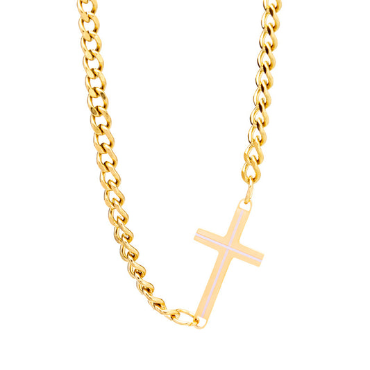 Joker Cross Titanium Necklace Pendant for Men by Planderful Collection