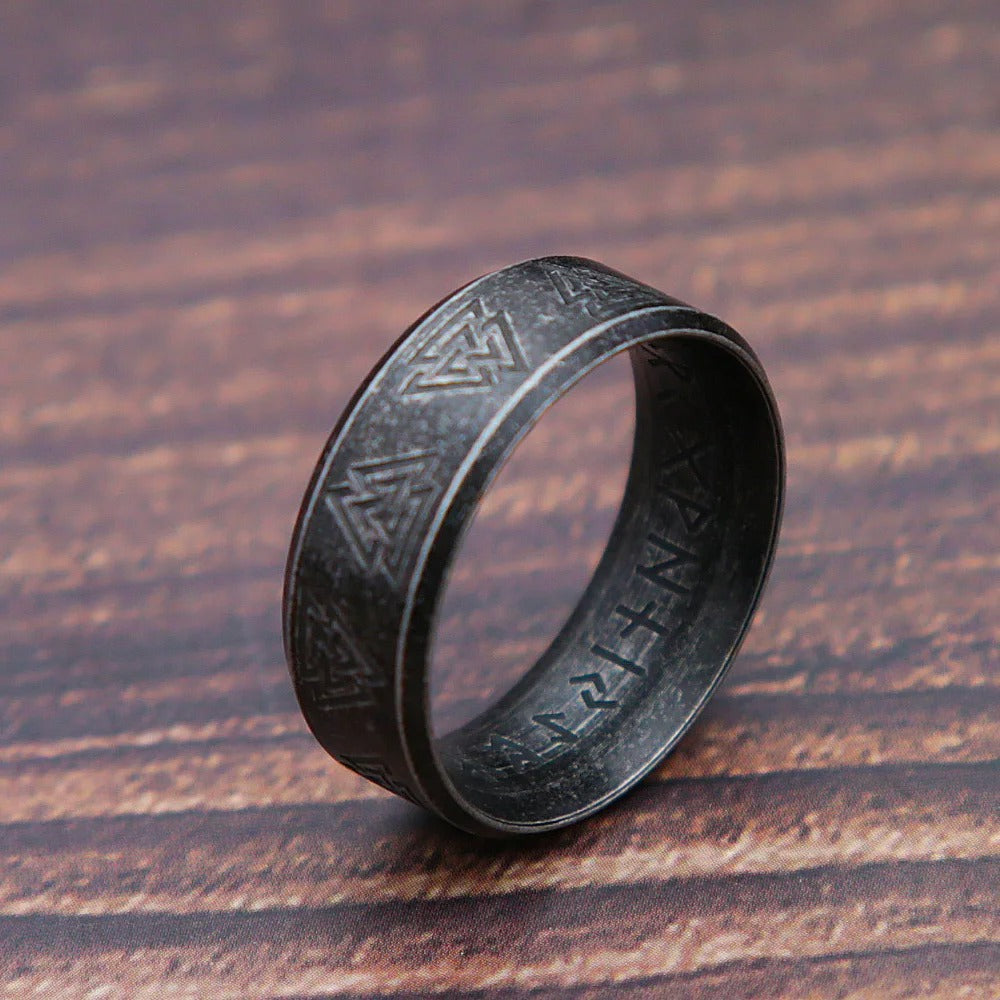 Vintage Viking Stainless Steel Men's Ring