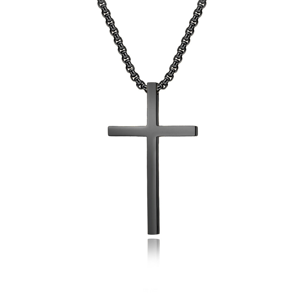 Steel Pendant – Minimalist Cross Pendant