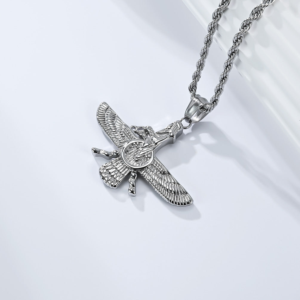 Faravahar Necklace Planderful Steel Pendant Zoroastrian