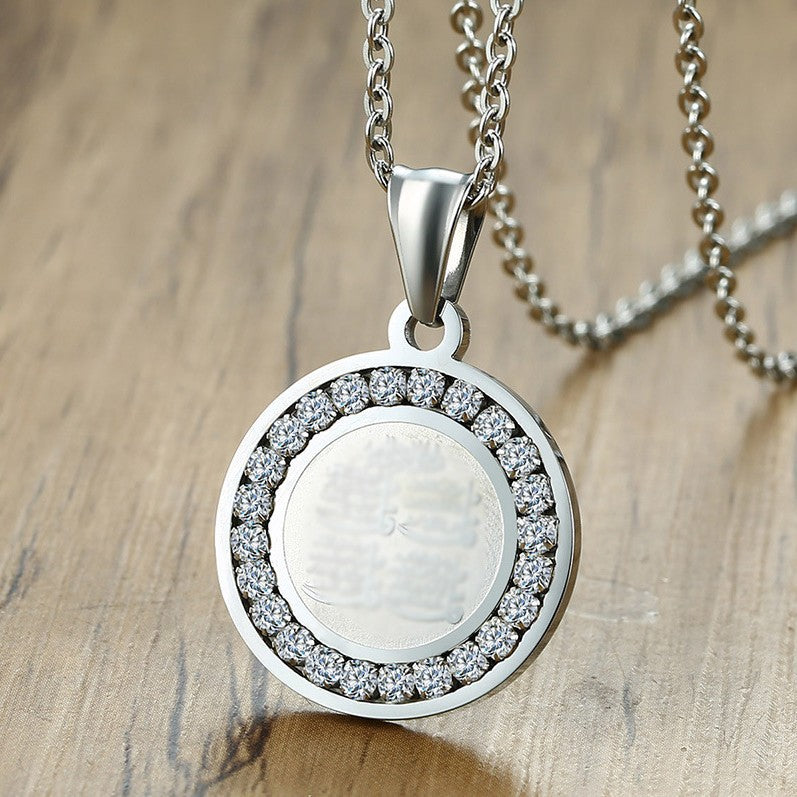 Zircon Stainless Steel Pendant for Men