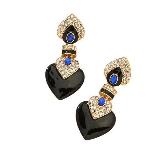 Luxurious Vienna Verve Earrings Set with Love Pendant - Premium Metal Construction
