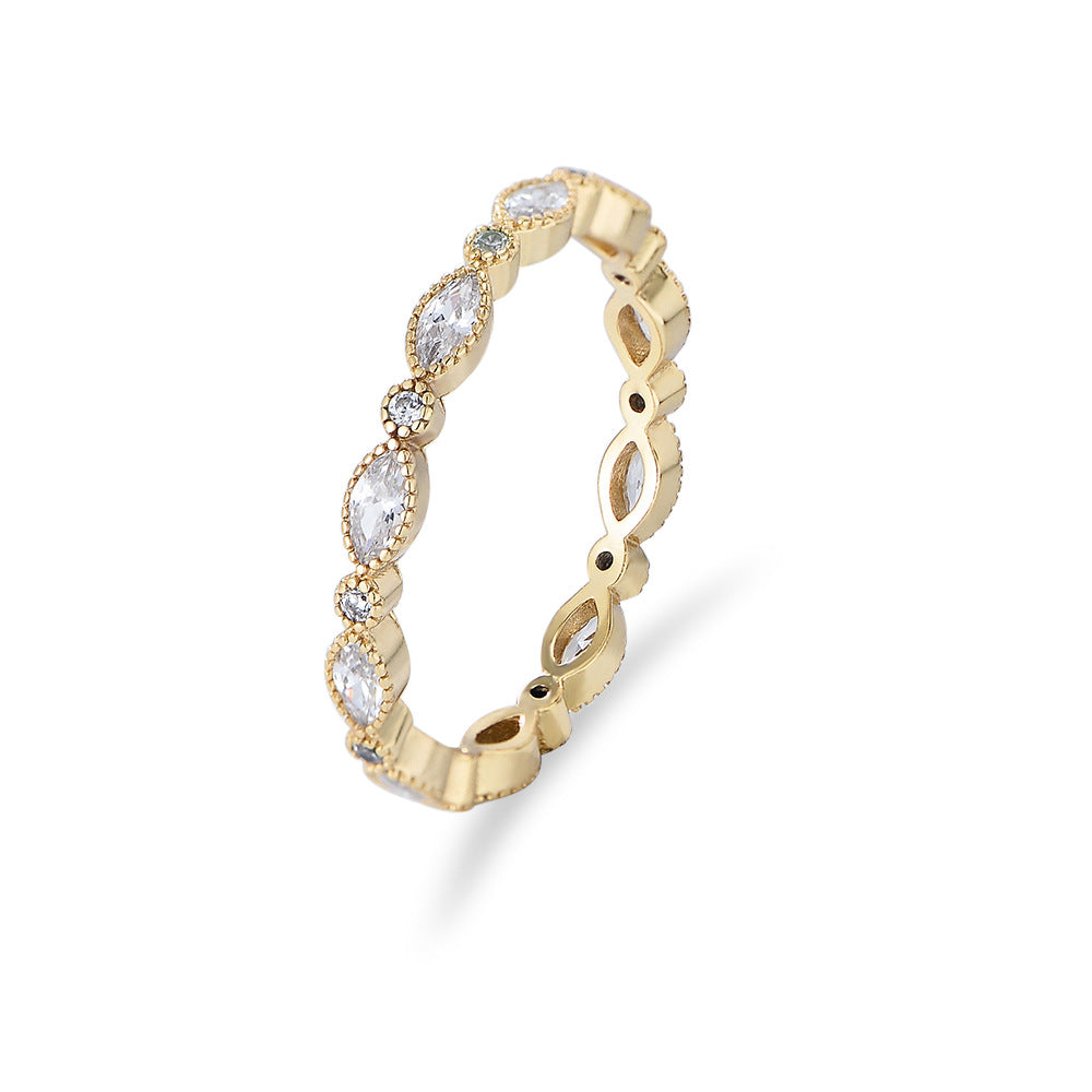 S925 Sterling Silver Zircon Ring, Stacked Ring Jewelry,