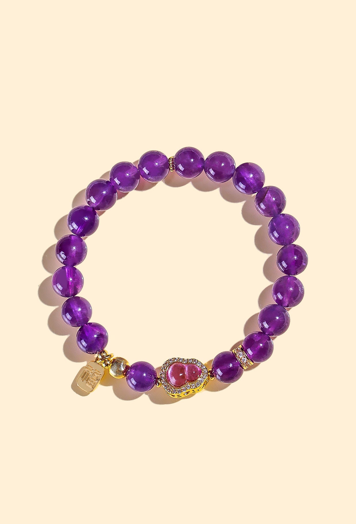 Planderful Fortune's Favor Bracelet – Fresh and Sweet Strawberry Crystal Beads