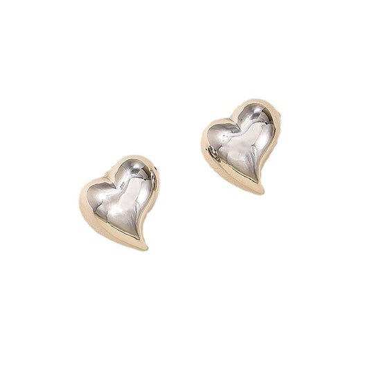 Charming Vienna Verve Metal Stud Earrings for Fashionable Travelers and Sweet Love Mood Women's Style