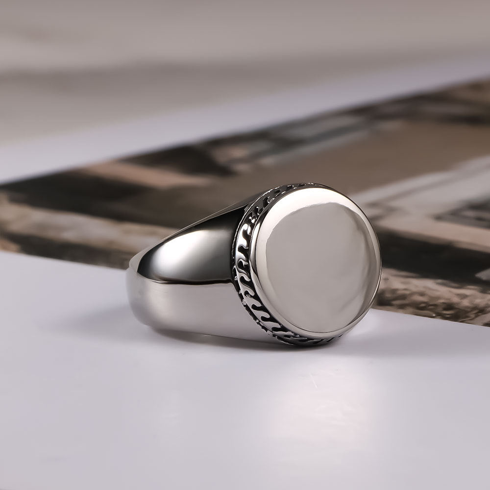 Titanium Steel Wide Ring Unisex Japan Korea Jewelry