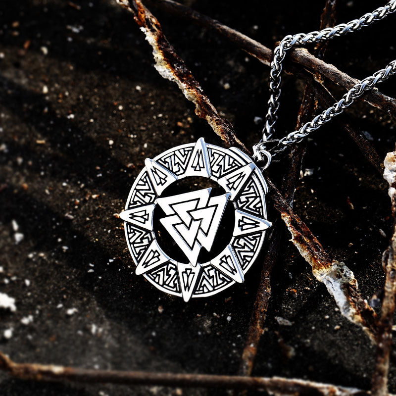 Mythical Odin Stainless Steel Pendant for Men - Nordic Viking Retro Jewelry in Titanium Steel