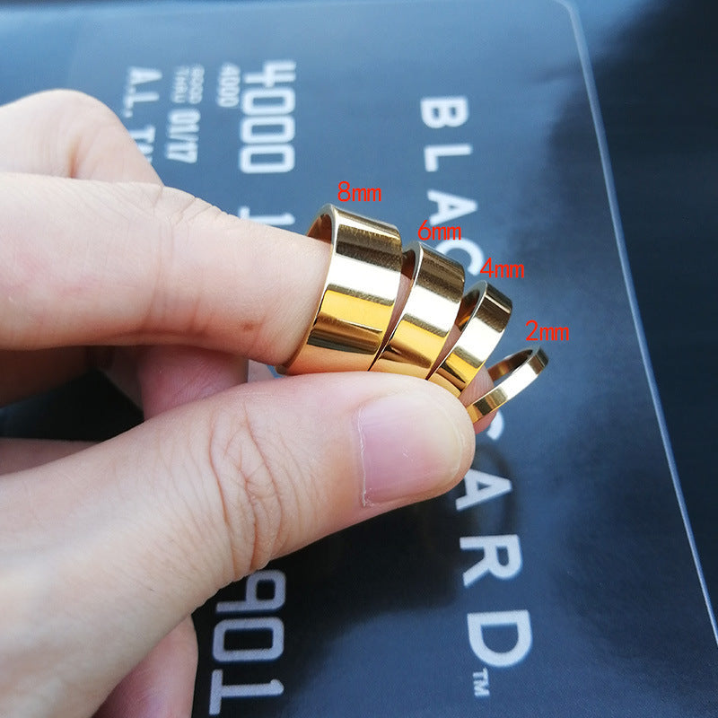 Titanium Steel Japan and Korea Simple Smooth Surface Ring