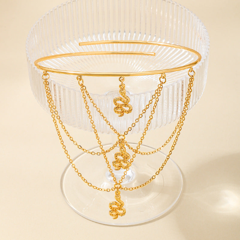 Planderful Vienna Verve Bracelet – Elegant Metal Line Tassel Design