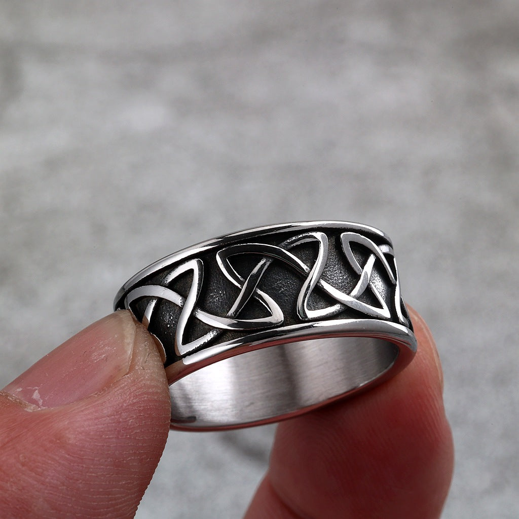 Vintage Viking Stainless Steel Men's Ring