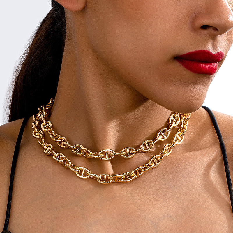 Versatile Retro Chain Necklace Set for Stylish Women