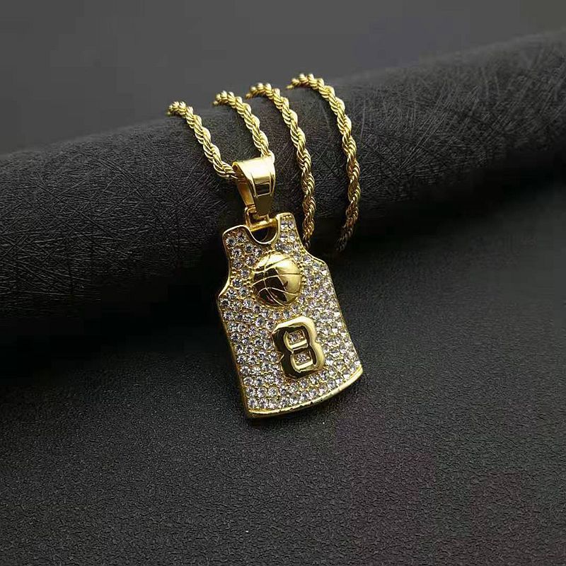 Steel Necklace – Statement Basketball Jersey Pendant For Men And Women Ideal Gift