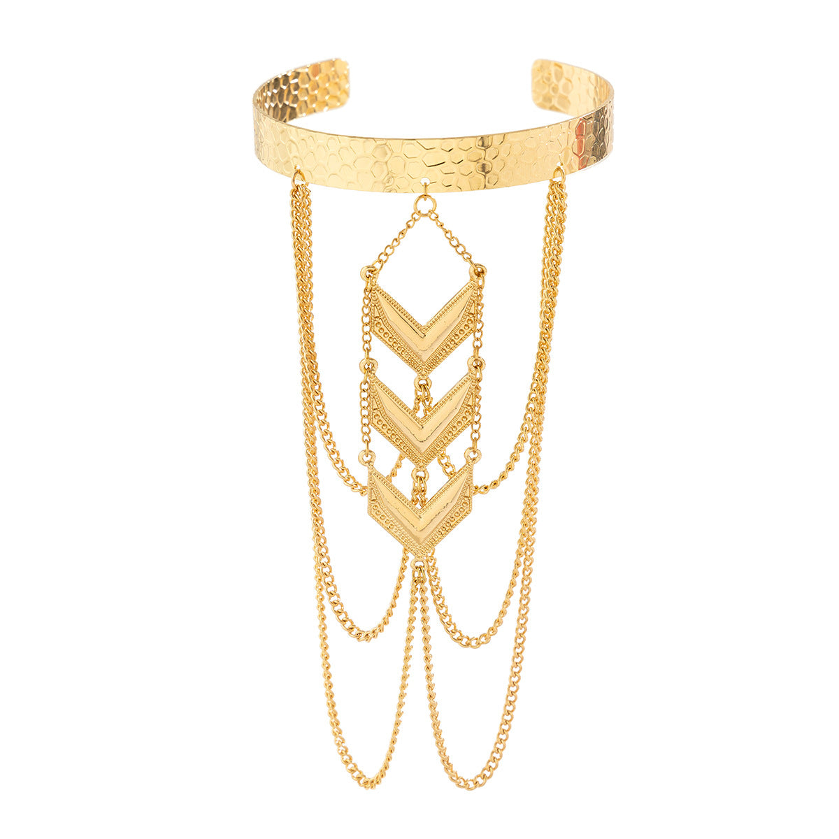 Planderful Collection Vienna Verve Ethnic Wind Arrow Fringed Arm Bracelet For Women Boho Beach Style Statement