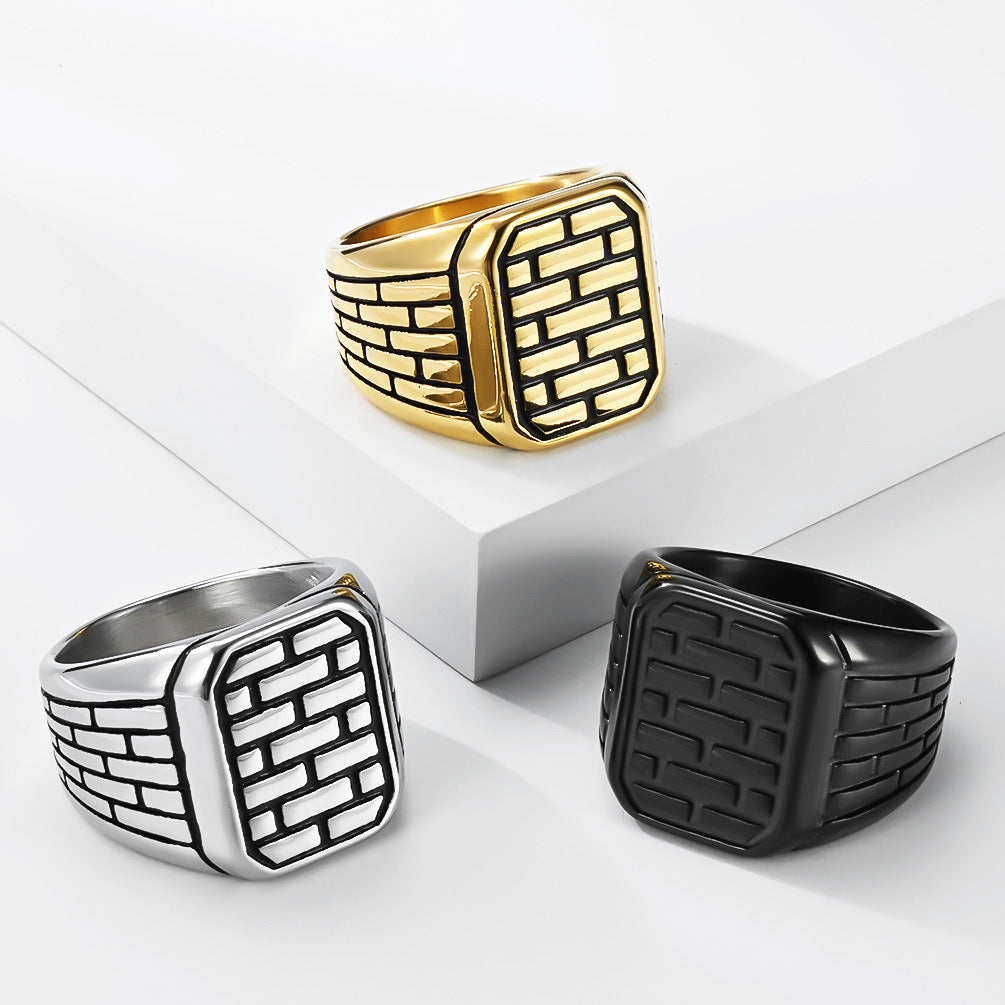Punk Stainless Steel Men's Ring