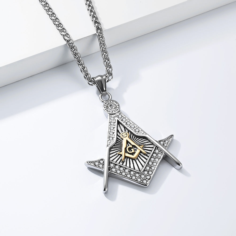 Vintage Zircon Pendant — Silver, Two-Tone or Gold