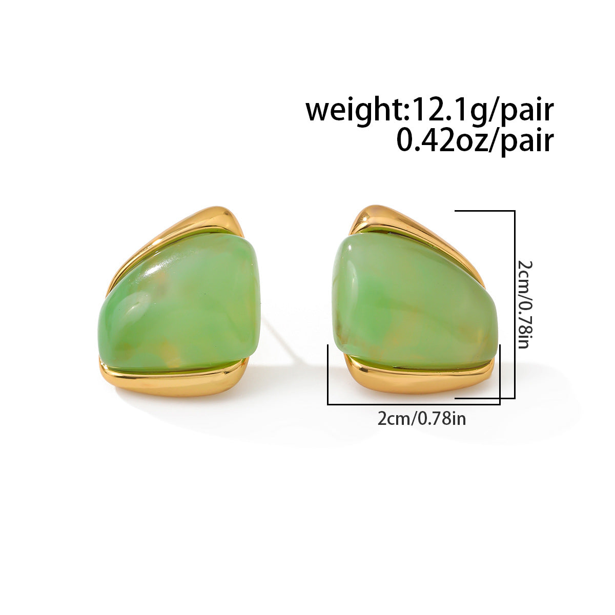 Planderful Vienna Verve Stainless Steel Stud Earrings Geometric Irregular Golden Edge Statement For Women