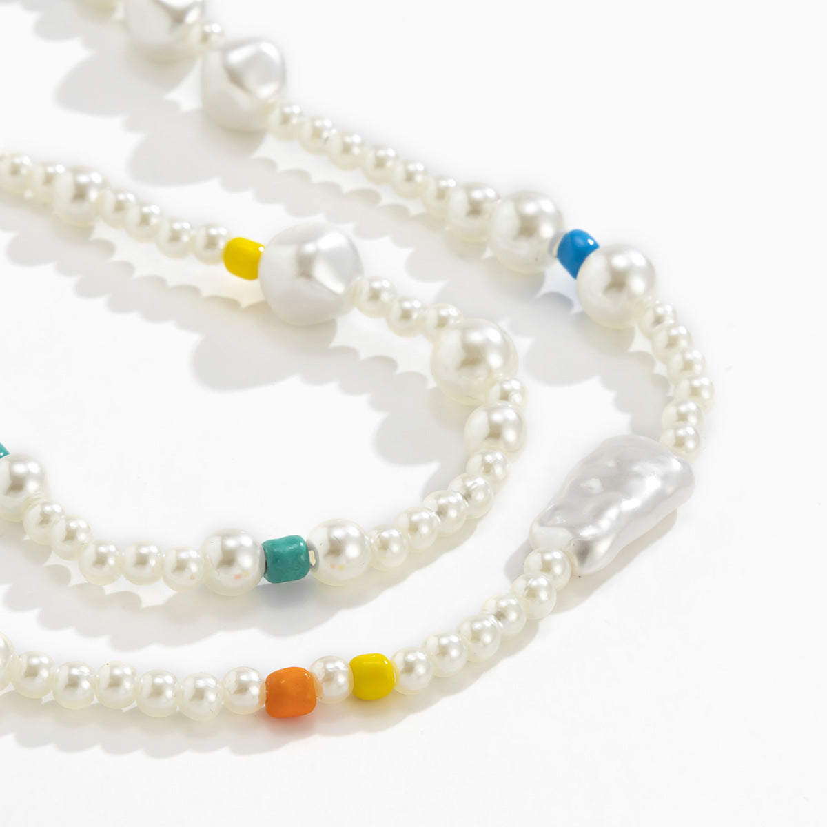 Planderful Vienna Verve Imitation Pearl Fringe Necklace For Women Beaded Statement Jewelry