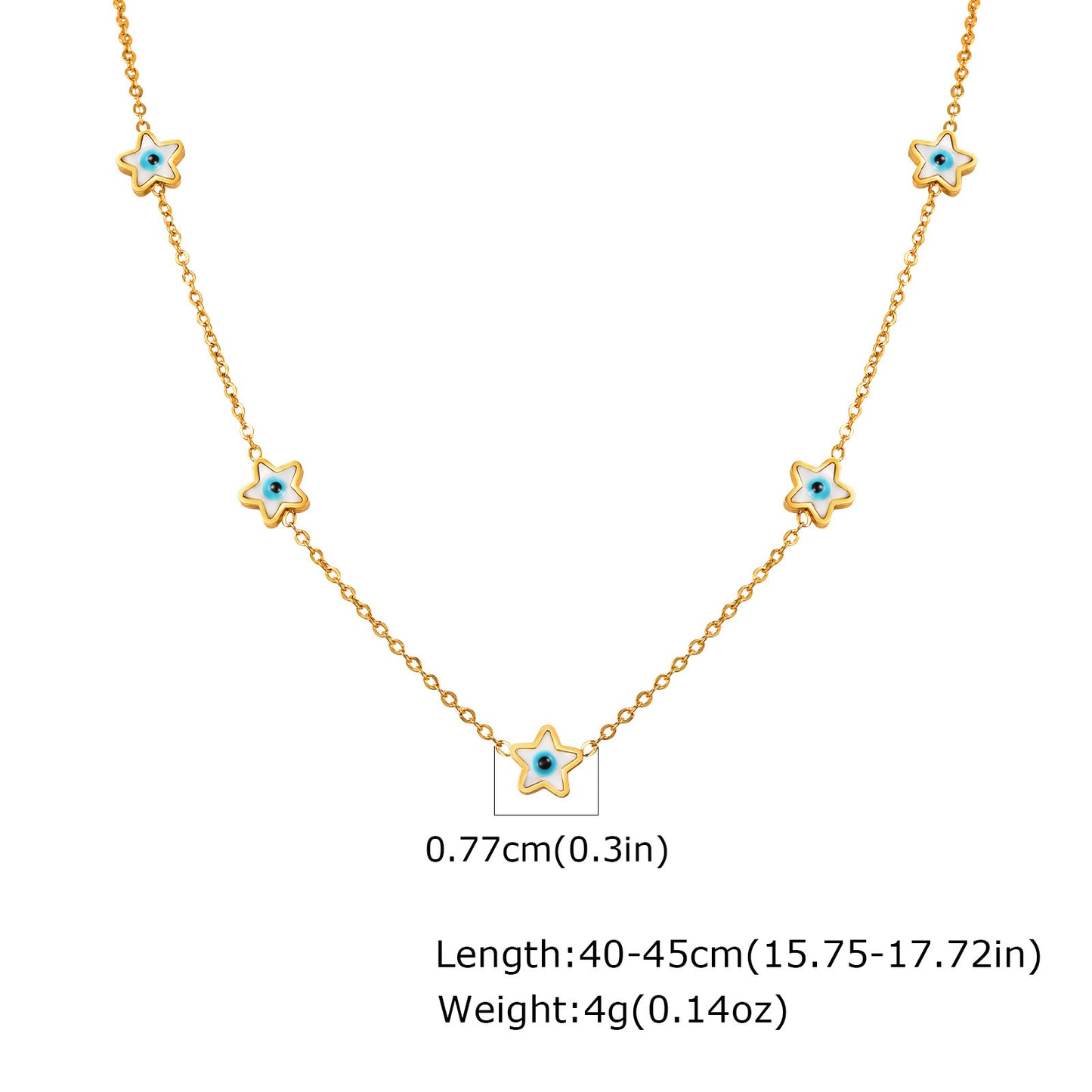 Fashion Personality Stainless Steel White Shell Necklace