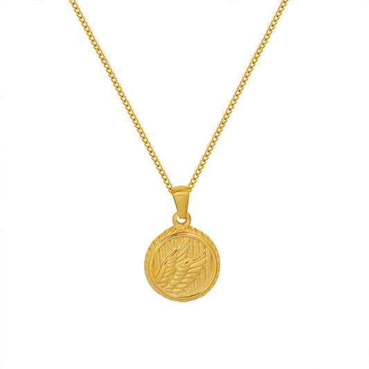 Geometry Wing Round Necklace with 18k Gold Plating