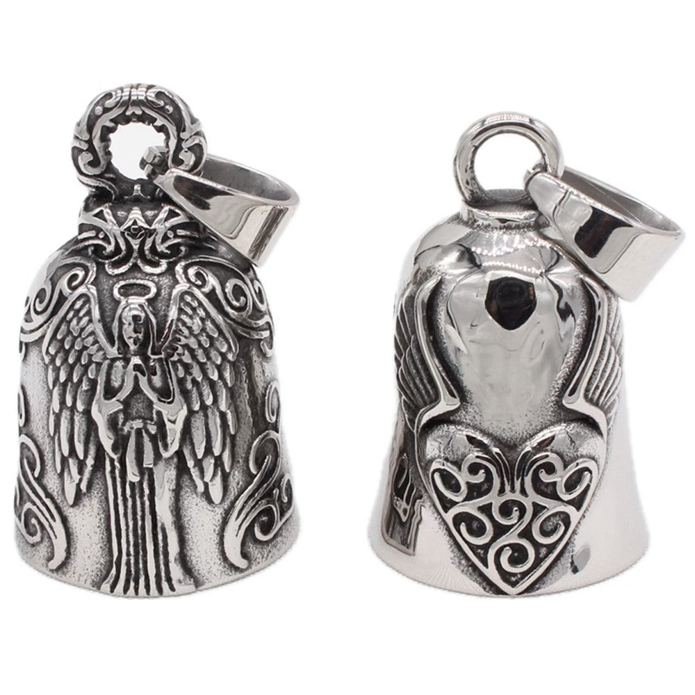 Retro Palm Gesture Angel Bell Pendant Necklace for Men and Women - European and American Wholesale Design