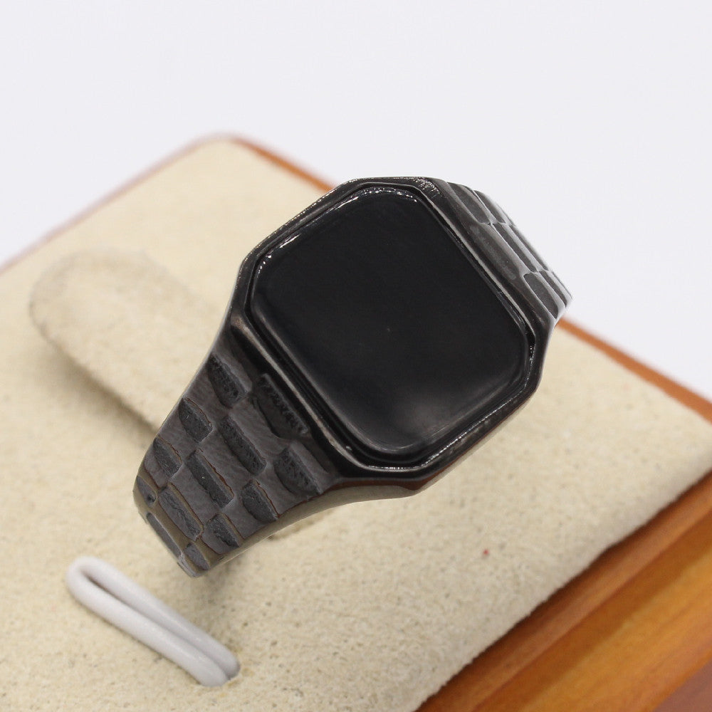Titanium Steel Ring Unisex Minimalist Square Shell Design For Men And Women Planderful Everyday Genie