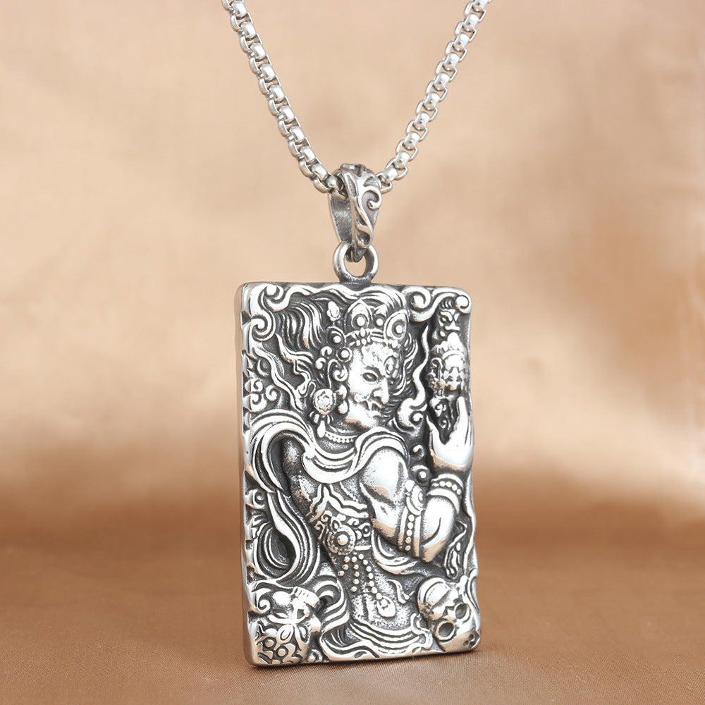 European And American Stainless Steel Mingwang Buddha Pendant
