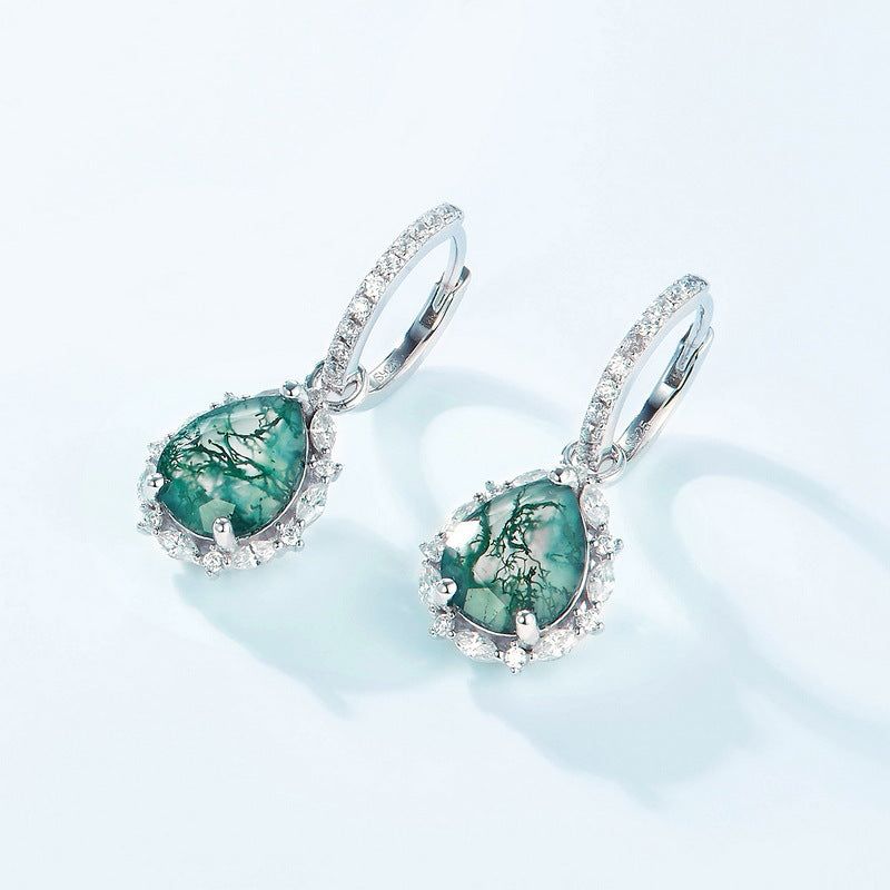 Planderful Everyday Genie – Cross-border Green Moss Earrings for Women