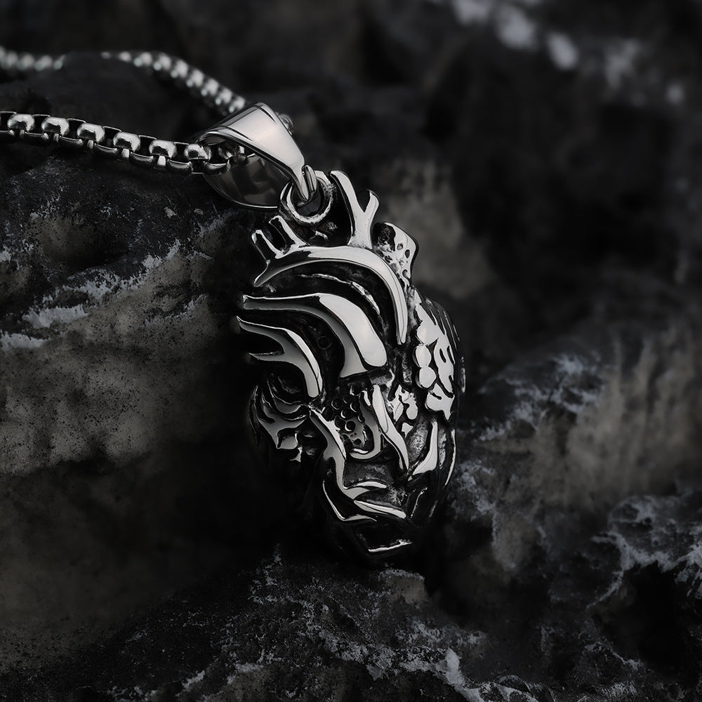 European And American Retro Stainless Steel Men's Pendant Necklace