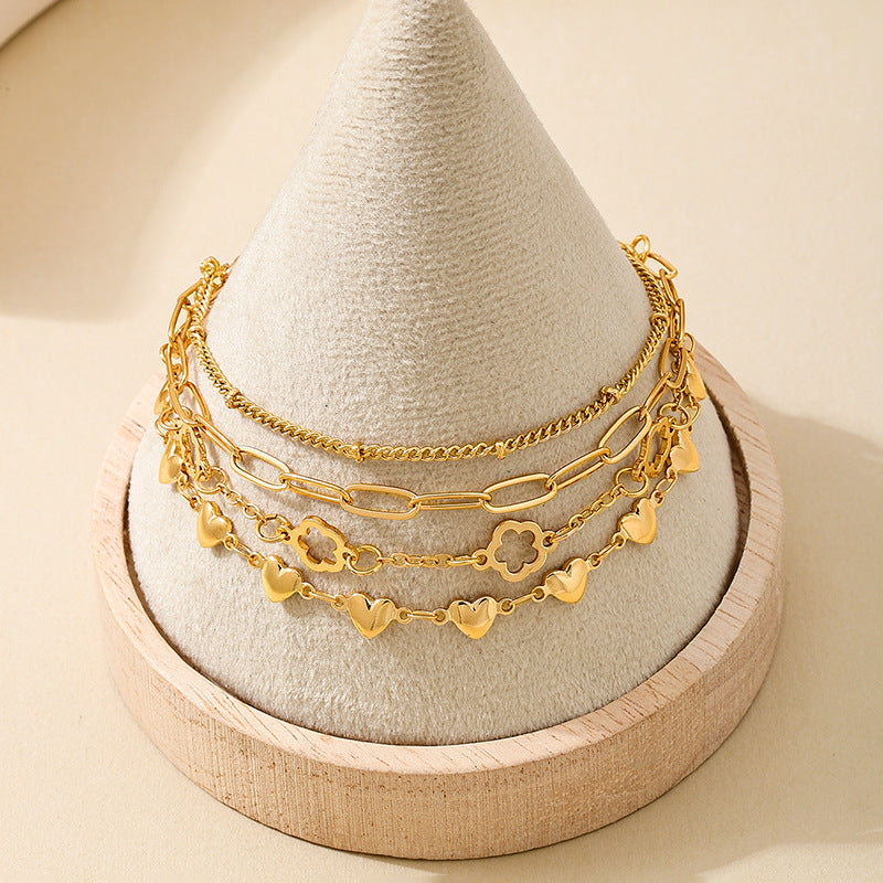 Planderful Vienna Verve Bracelet Set – Fashionable Metal Tassel Design