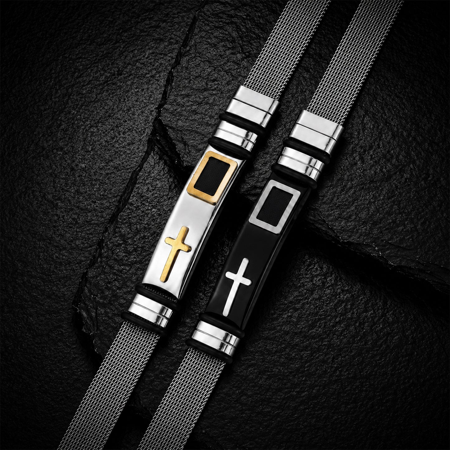 Stainless Steel Cross Bracelet Adjustable Unisex Premium Jewelry By Planderful Everyday Genie For Men And Women