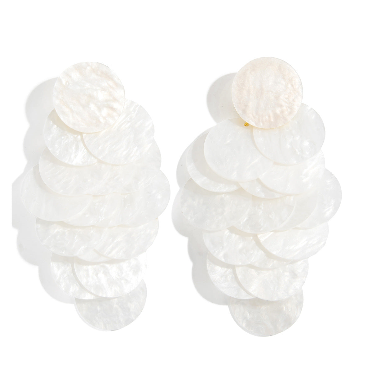 Planderful Vienna Verve Acrylic Disc Earrings For Women Fringed Statement Jewelry