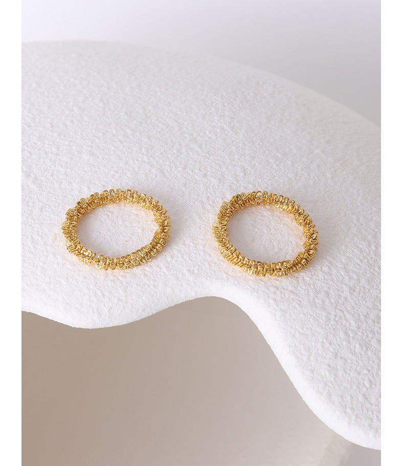 Cold Sparkle Gold Niche Ring - European American Hand Jewelry