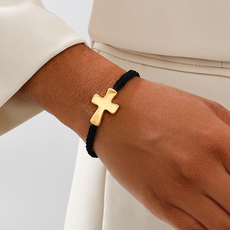Planderful Vienna Verve Bracelet – Fashionable Versatile Metal Cross Design