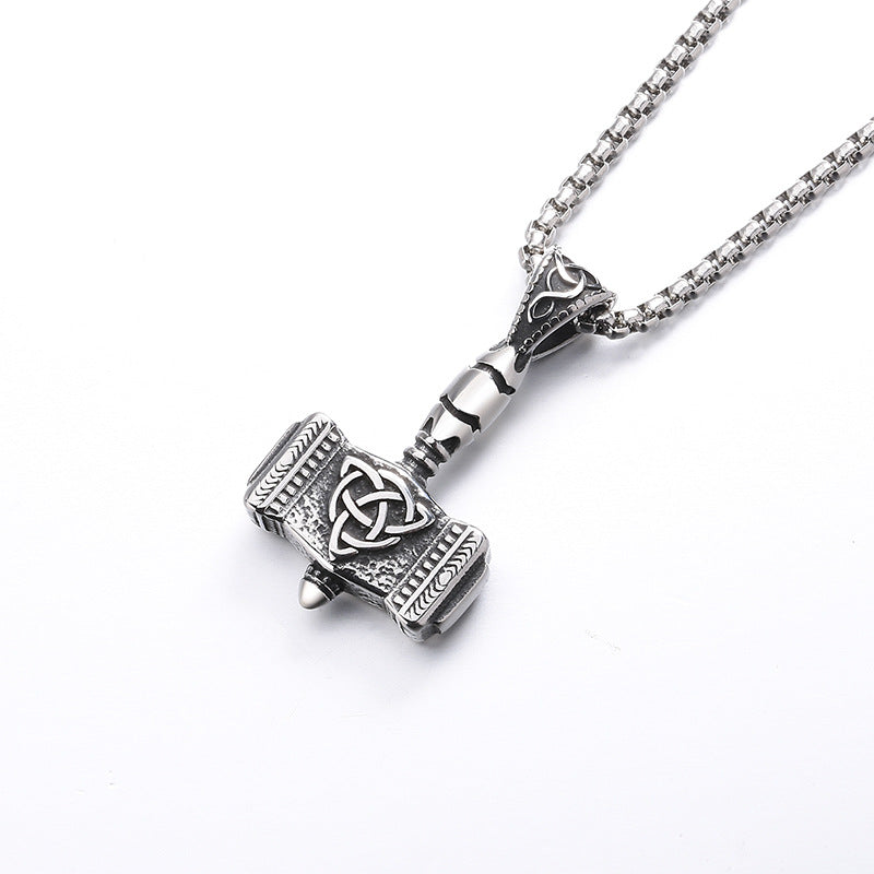 Stainless Steel Necklace - Vintage Celtic Knot Pendant