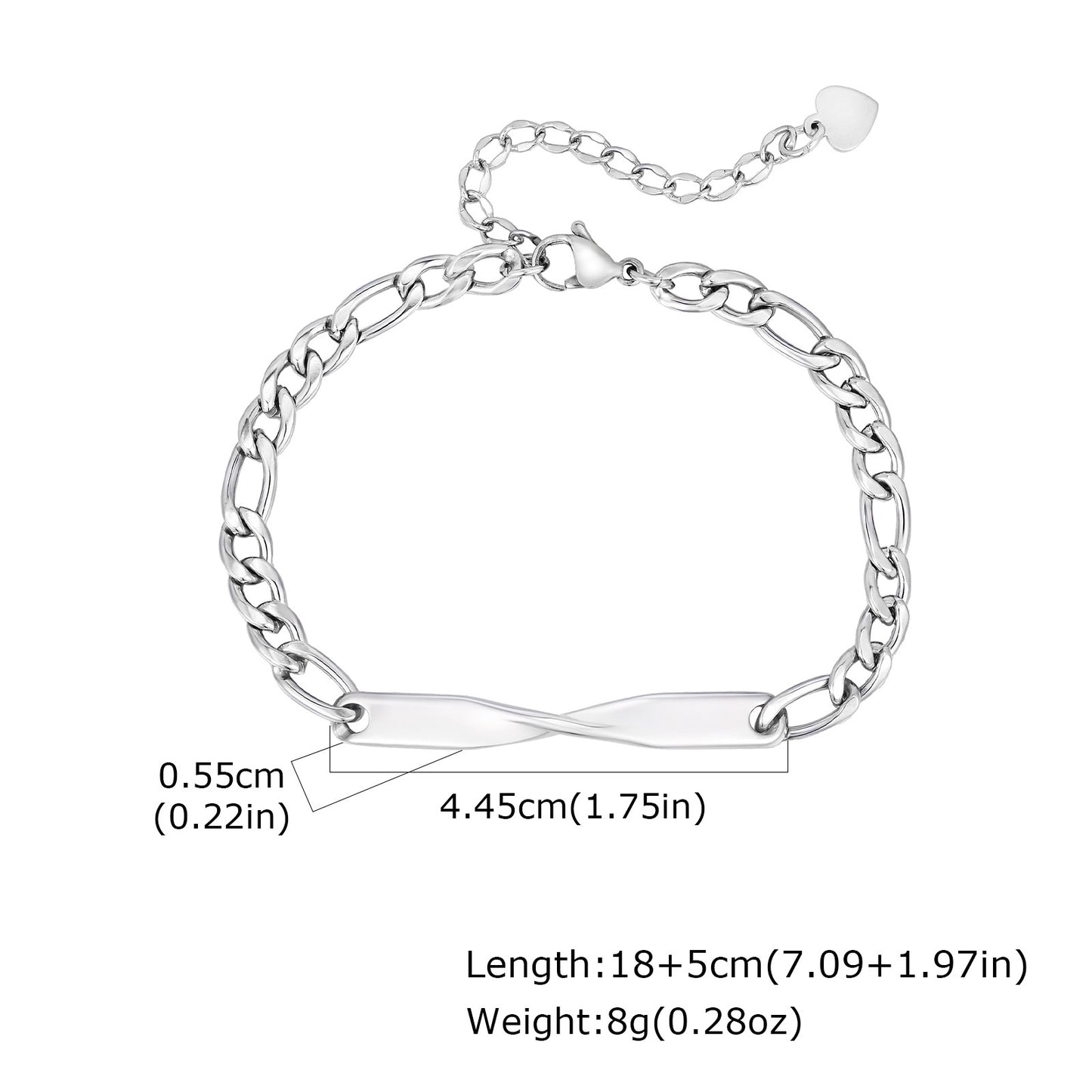 Planderful Gold Steel Mobius Bracelet For Couples Wear