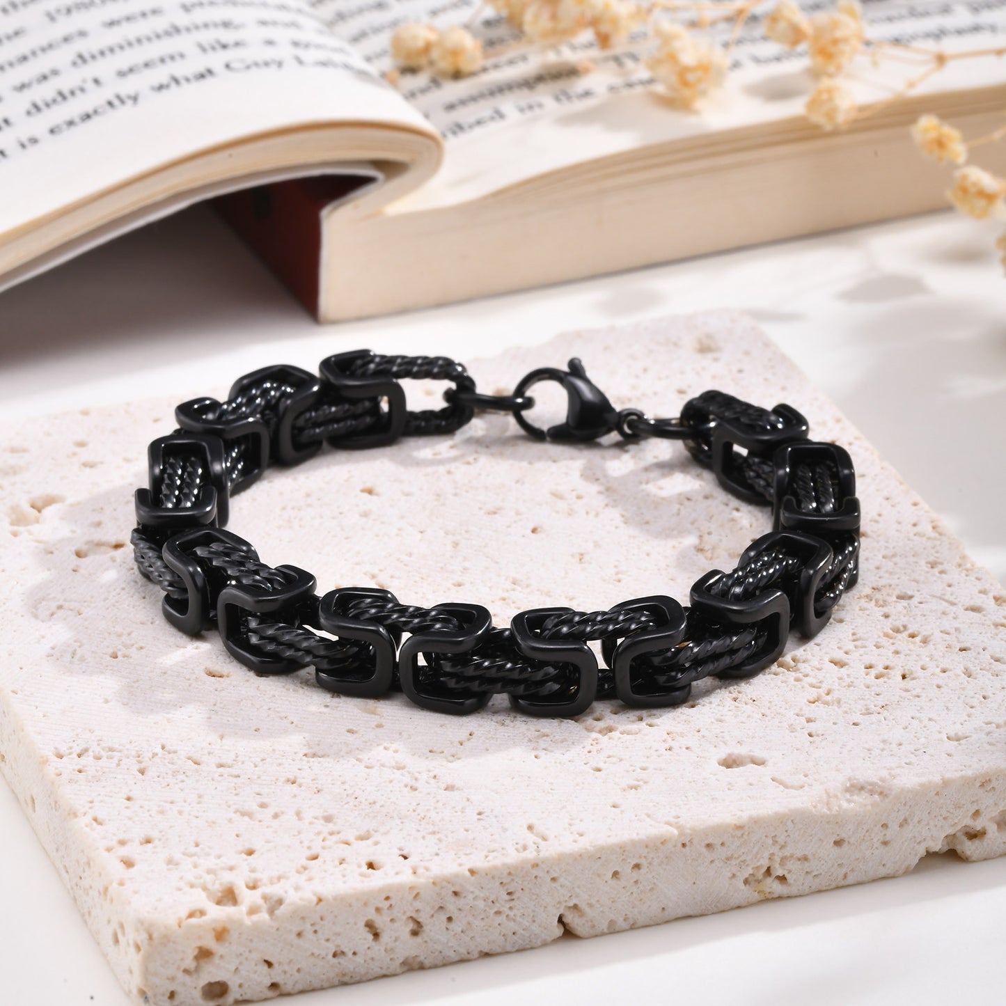 Stainless Steel Byzantine Twist Handmade Chain Men Jewelry