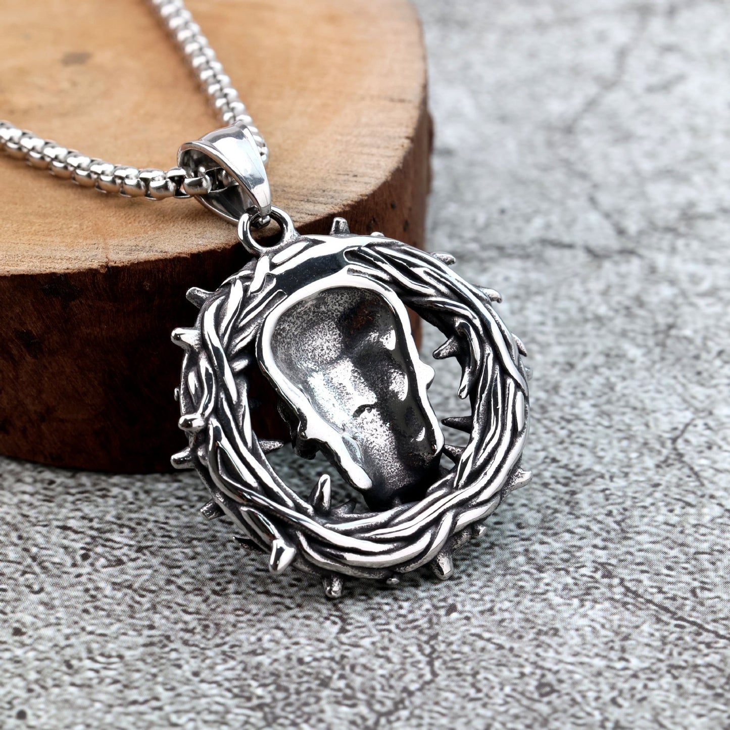 Single Sided Skull Pendant For Men Retro Stainless Steel By Planderful Shop Durable Punk Necklace