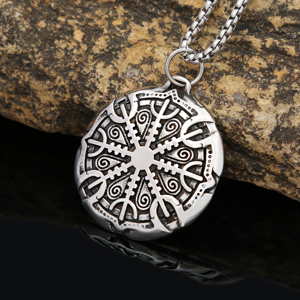 Retro Helios Titanium Steel Necklace for Men Stylish Hip Hop