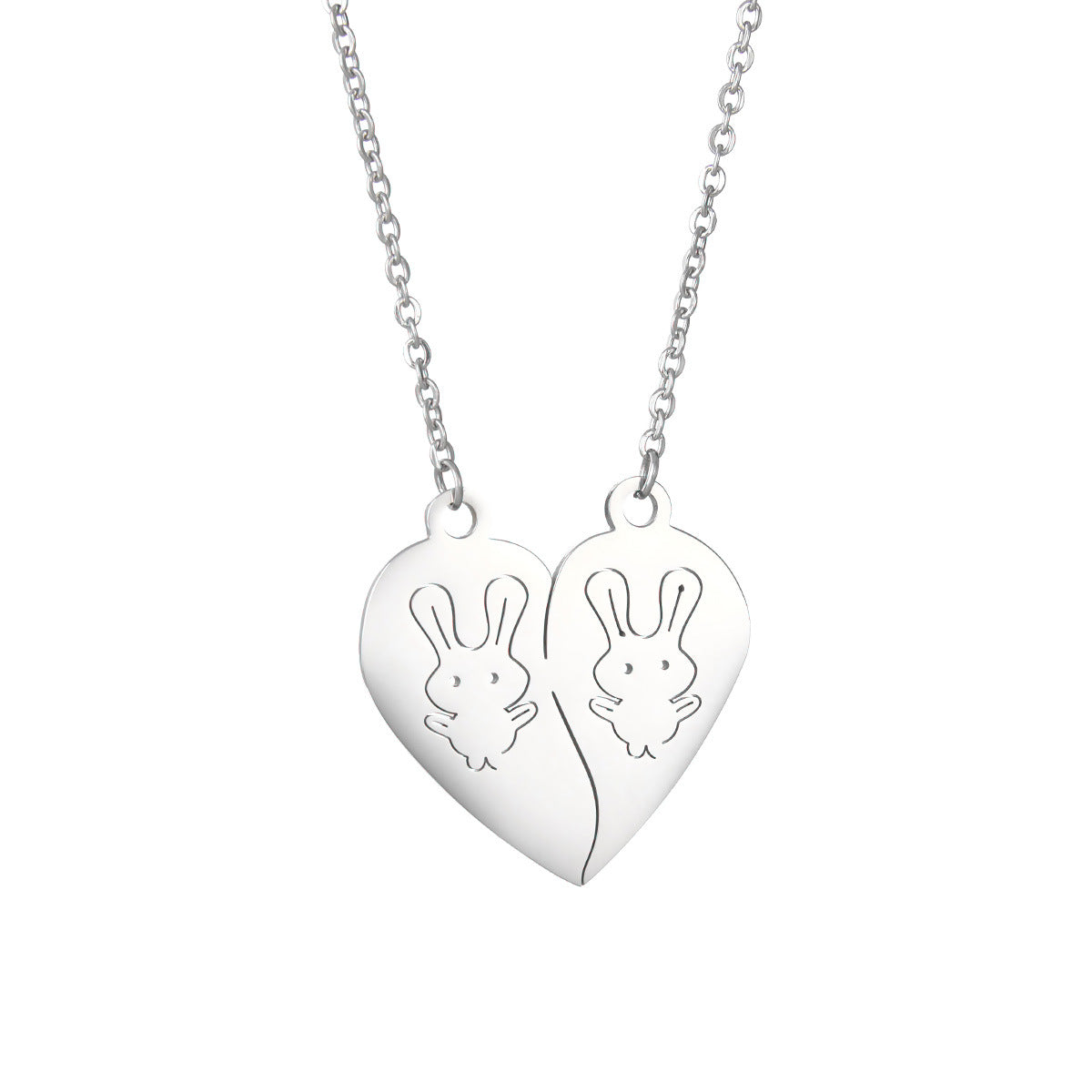 Elegant Stainless Steel Love Pendant Couple Necklace - Wholesale Jewelry from Reputable Factory