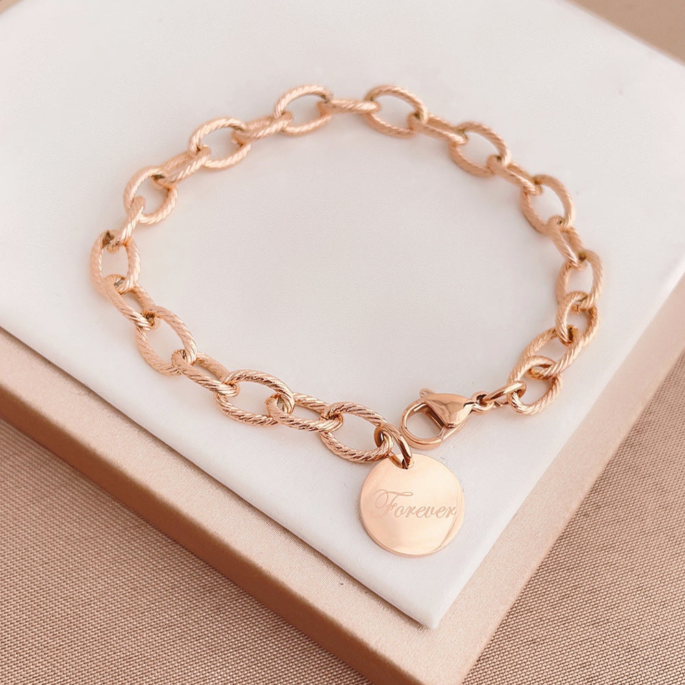 Planderful Jewelry Rose Gold Twist Bracelet