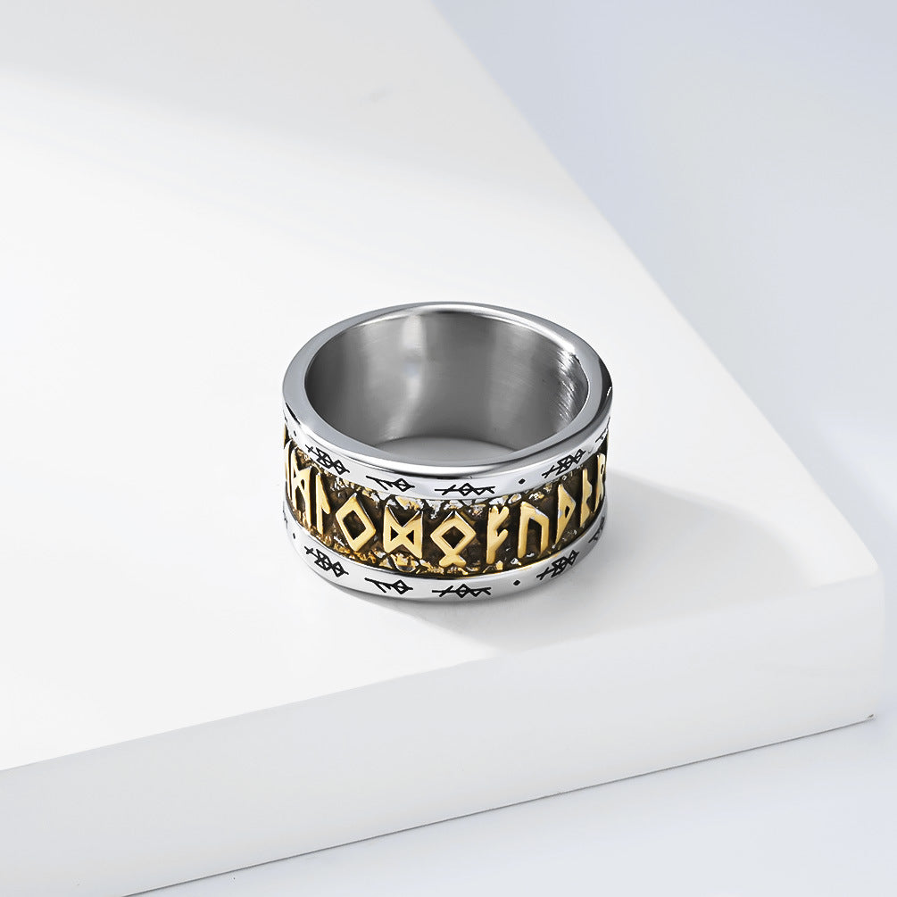 Viking Rune Ring Luhn Symbol Nordic Style By Planderful Collection Unisex Travel Jewelry For Men