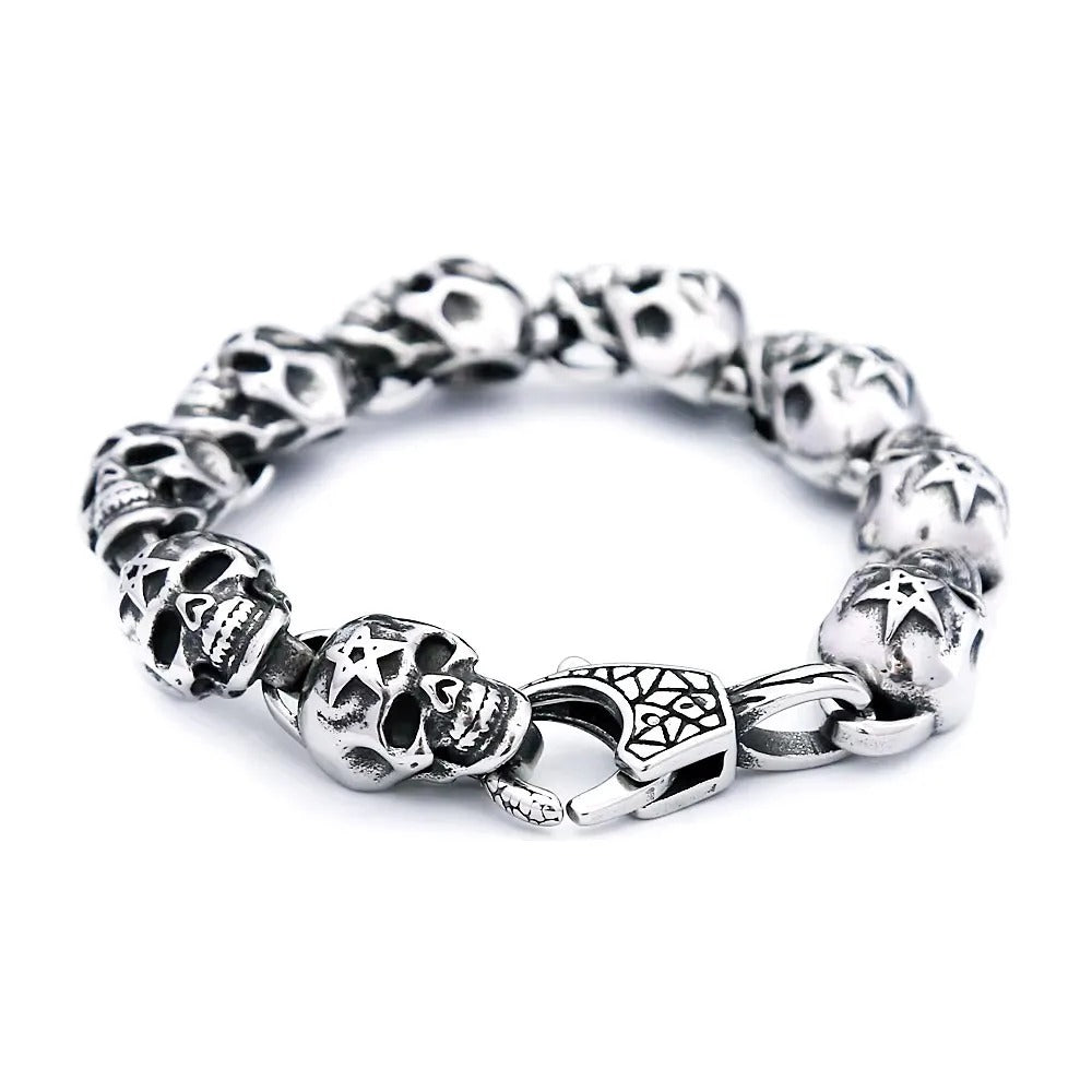 Punk Skull Stainless Steel Men's Bracelet