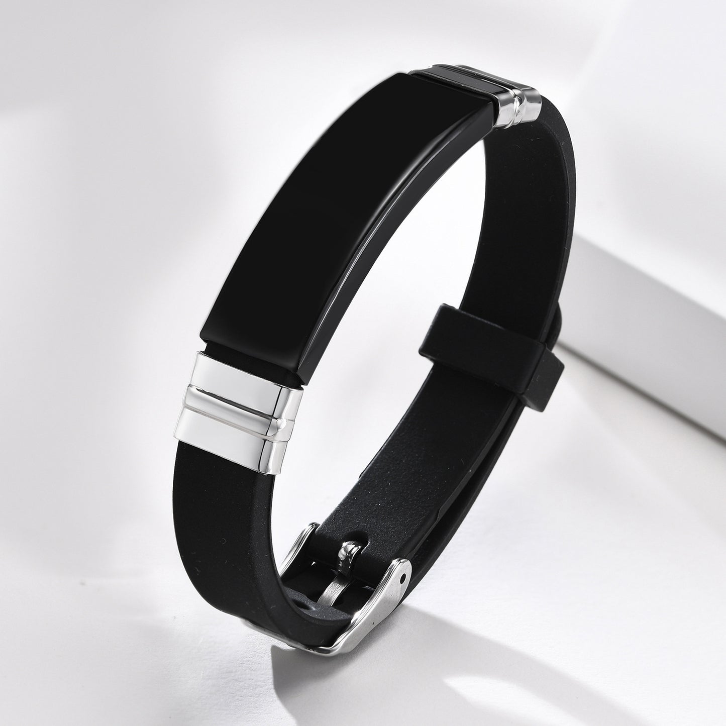 European And American Style Men's Bracelet Silicone Steel