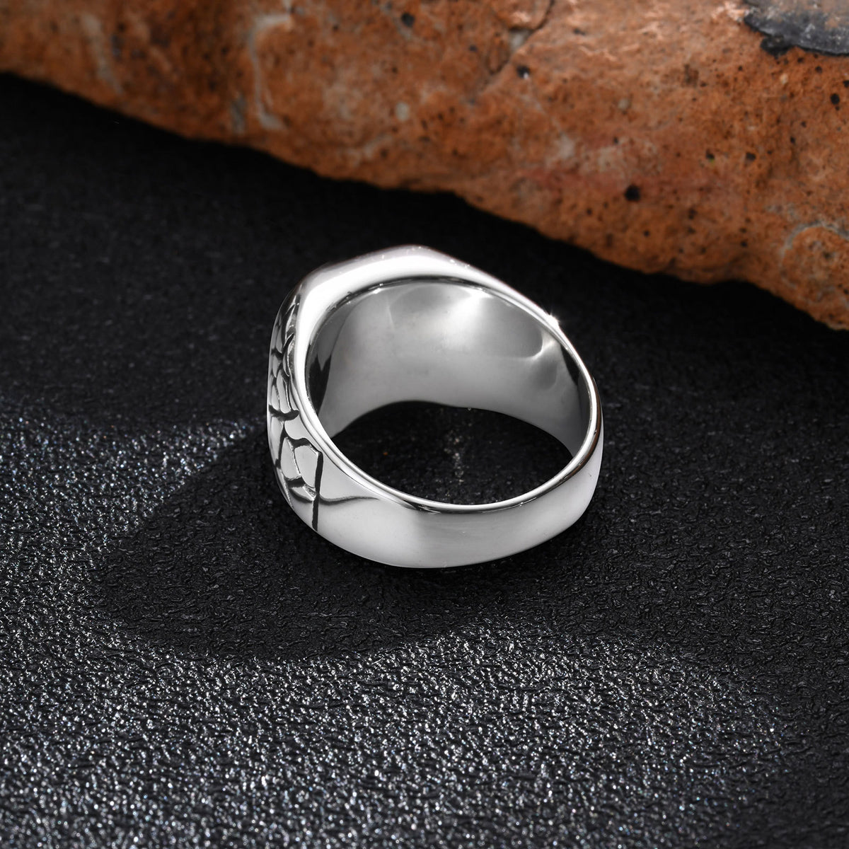 Stainless Steel Men's Zircon Cross Casting Ring – Europe & America