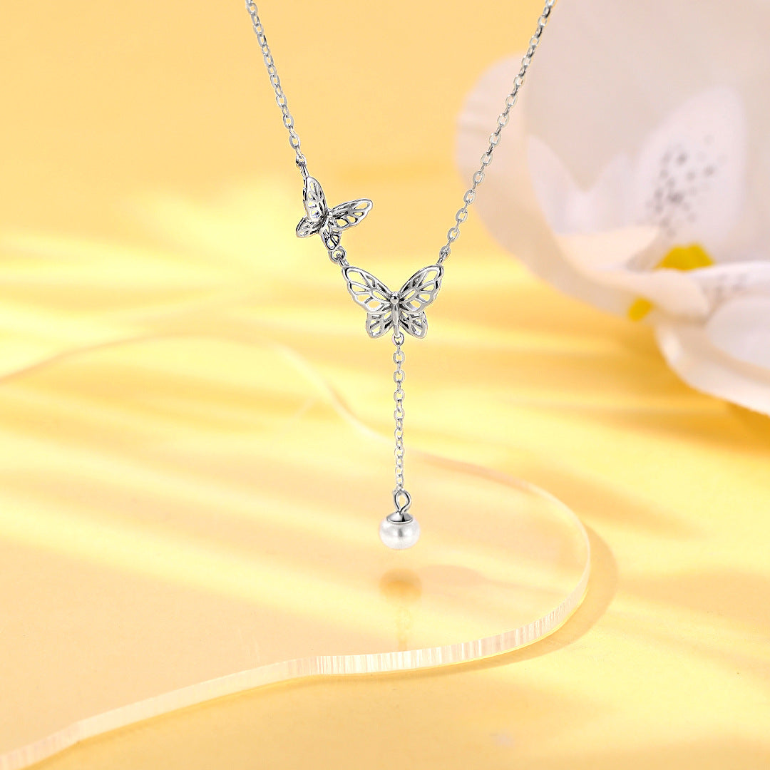 S925 Sterling Silver Butterfly Necklace