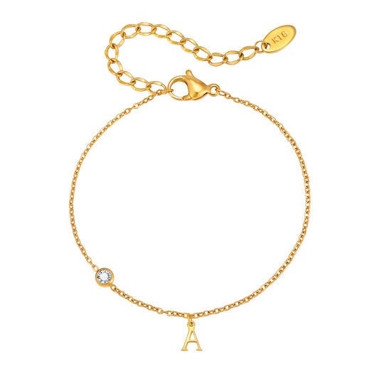 Cross Zircon Stainless Steel Bracelet